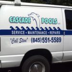 Cascade Pools Truck Lettering by New Jersey Sign Company Advertising Unlimited
